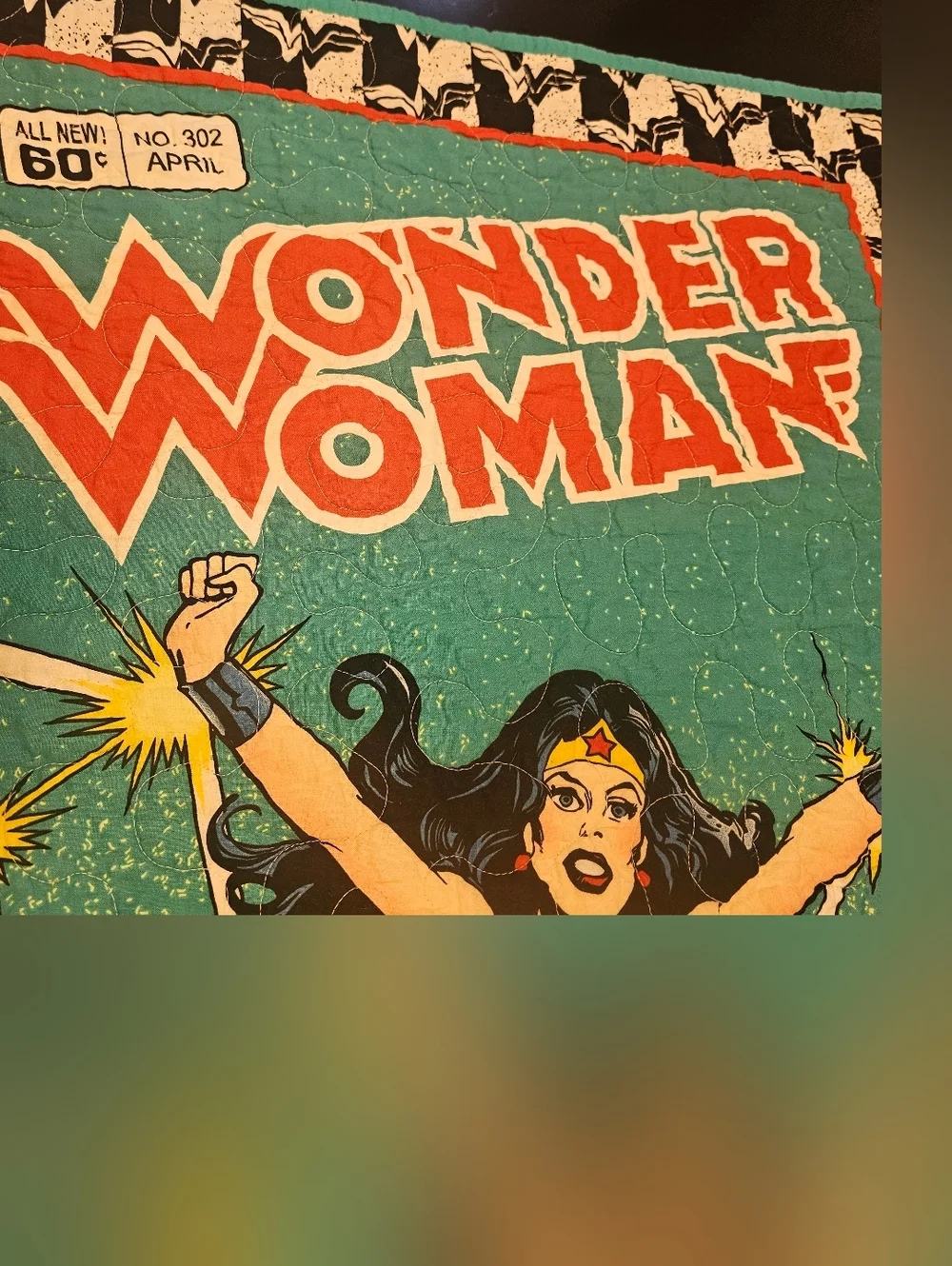 Wonder Woman Handmade DC Comics Issue #302 Crib Quilt